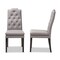 Baxton Studio Dylin Gray Upholstered Button Tufted Wood Dining Chair, PK2 155-9114 - alternate 4